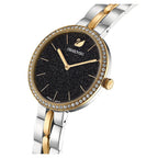 Swarovski Cosmopolitan Crystal Index Black Dial Gold Tone Women's Watch 5644072