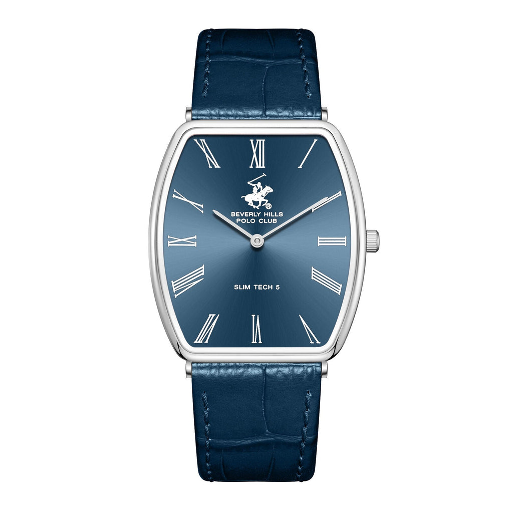 Beverly Hills Polo Club Slim Tech 5 Blue Leather Blue Dial Watch BP3863X.399