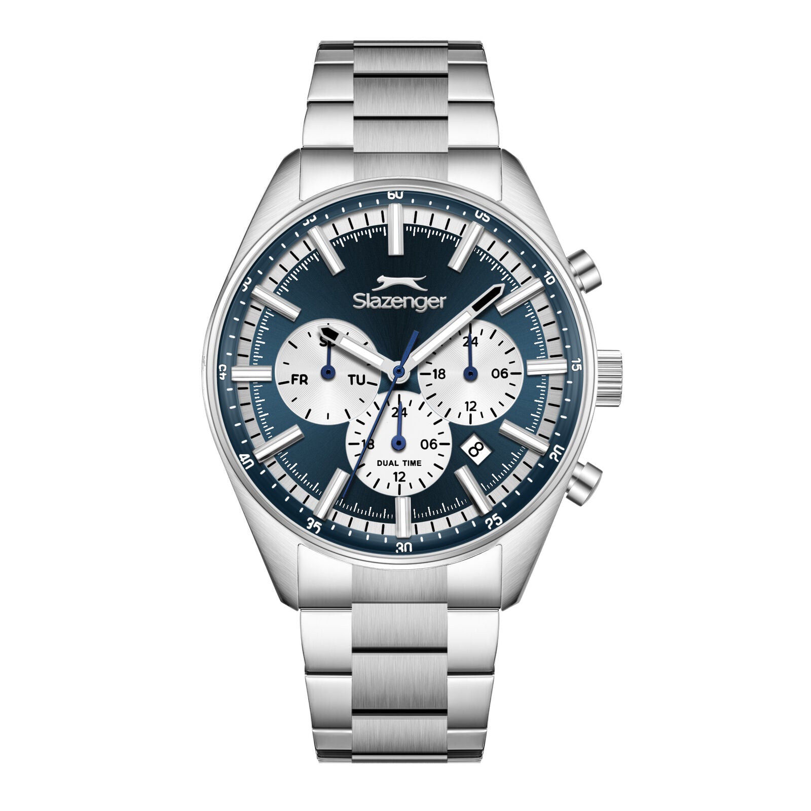 Slazenger Classic Sport Multifunction Blue Dial Silver Watch SL.09.2602.2.360 Main image
