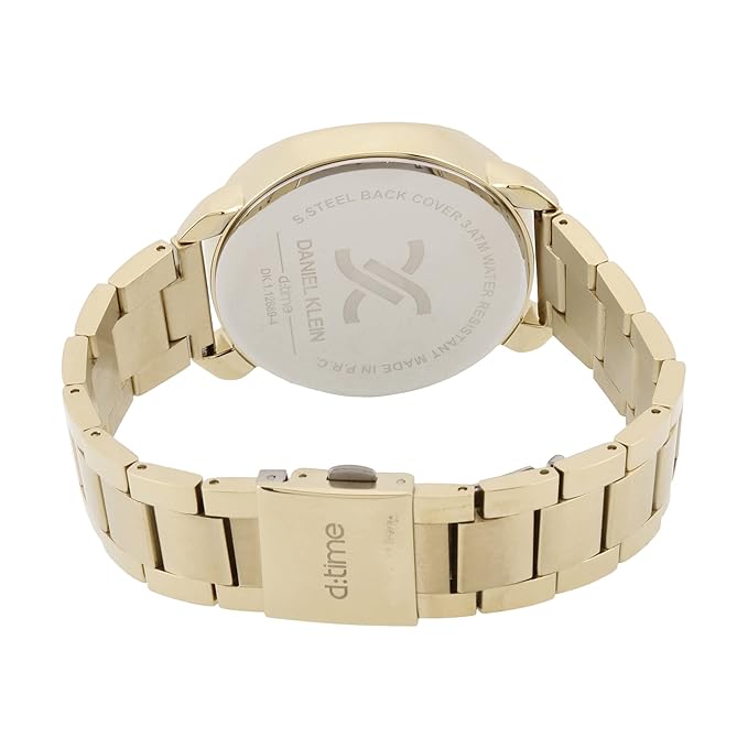 Daniel Klein D-Time Black Dial Gold Watch - DK.1.12889-4