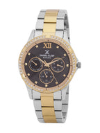 Daniel Klein Exclusive Dimond Multifuntion Black Dial Two Tone Watch - DK.1.12915-4