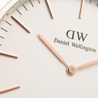 Daniel Wellington Classic Cornwall 36mm White Dial Black Gold Watch - DW00100259
