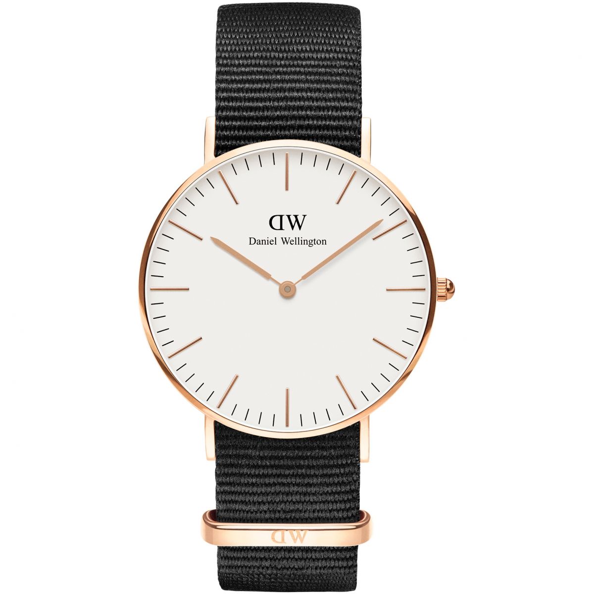Daniel Wellington Classic Cornwall 36mm White Dial Black Gold Watch - DW00100259 Main image