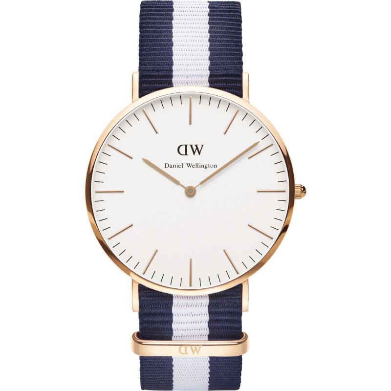 Daniel Wellington Glasgow 40mm White Dial Men's Rose Gold Watch - DW00100004 Main image