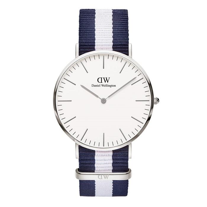Daniel Wellington Glasgow 40mm White Dial Men's Silver Watch - DW00100018 Main image