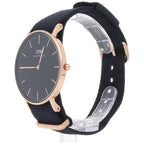 Daniel Wellington Cornwall 36mm Black Dial Black Nato Strap Gold Watch - DW00100150