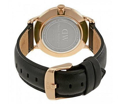 Daniel Wellington Dapper Sheffield 38mm White Dial Genuine Leather Gold Date Watch - DW00100084 Secondary image