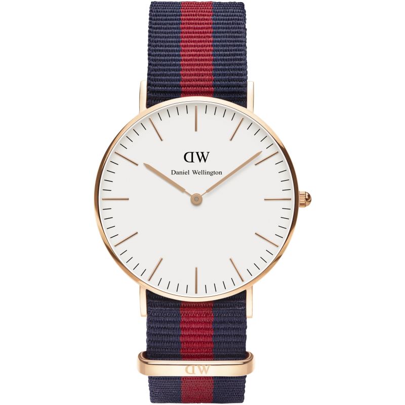 Daniel Wellington Oxford 36mm White Dial Nato Strap Gold Watch - DW00100029 Hoofdafbeelding