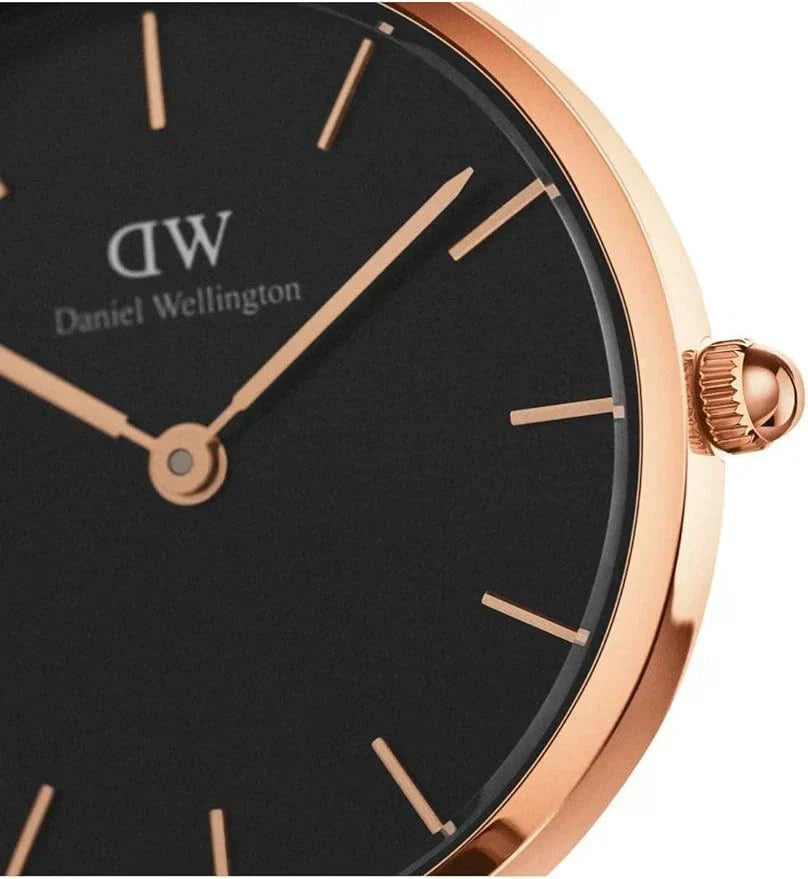 Daniel Wellington Petite St Mawes 32mm Black Dial Brown Leather Women's Gold Watch - DW00100232 Secundaire afbeelding