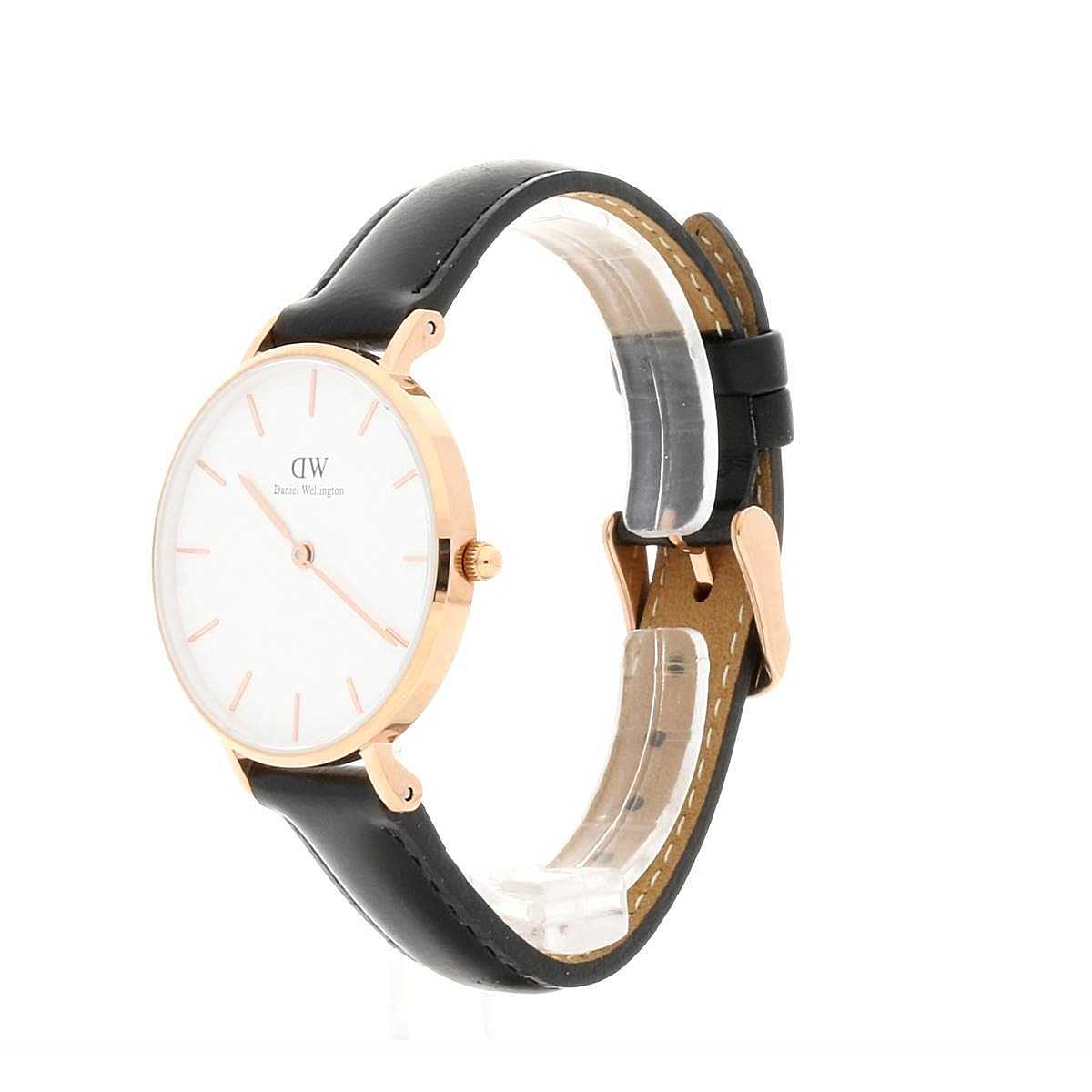 Daniel Wellington Sheffield 32mm White Dial Black Genuine Leather Women's Gold Watch - DW00100174 Secundaire afbeelding