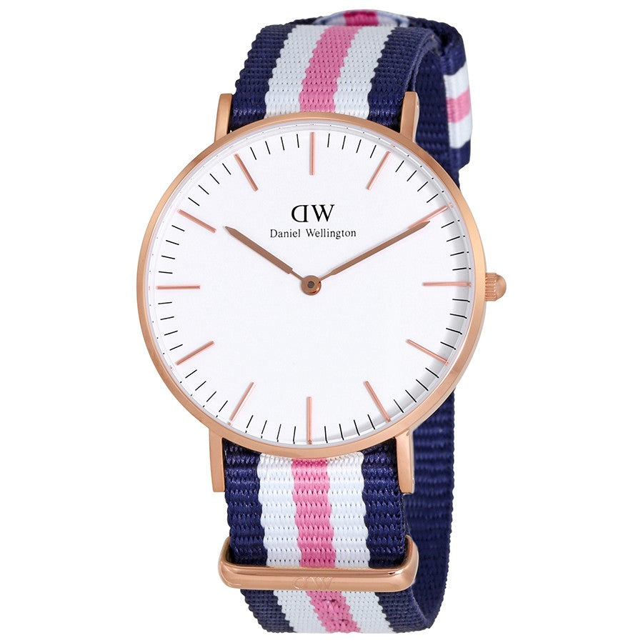 Daniel Wellington Southampton 36mm White Dial Tricolour Gold Watch - DW00100034 Hoofdafbeelding
