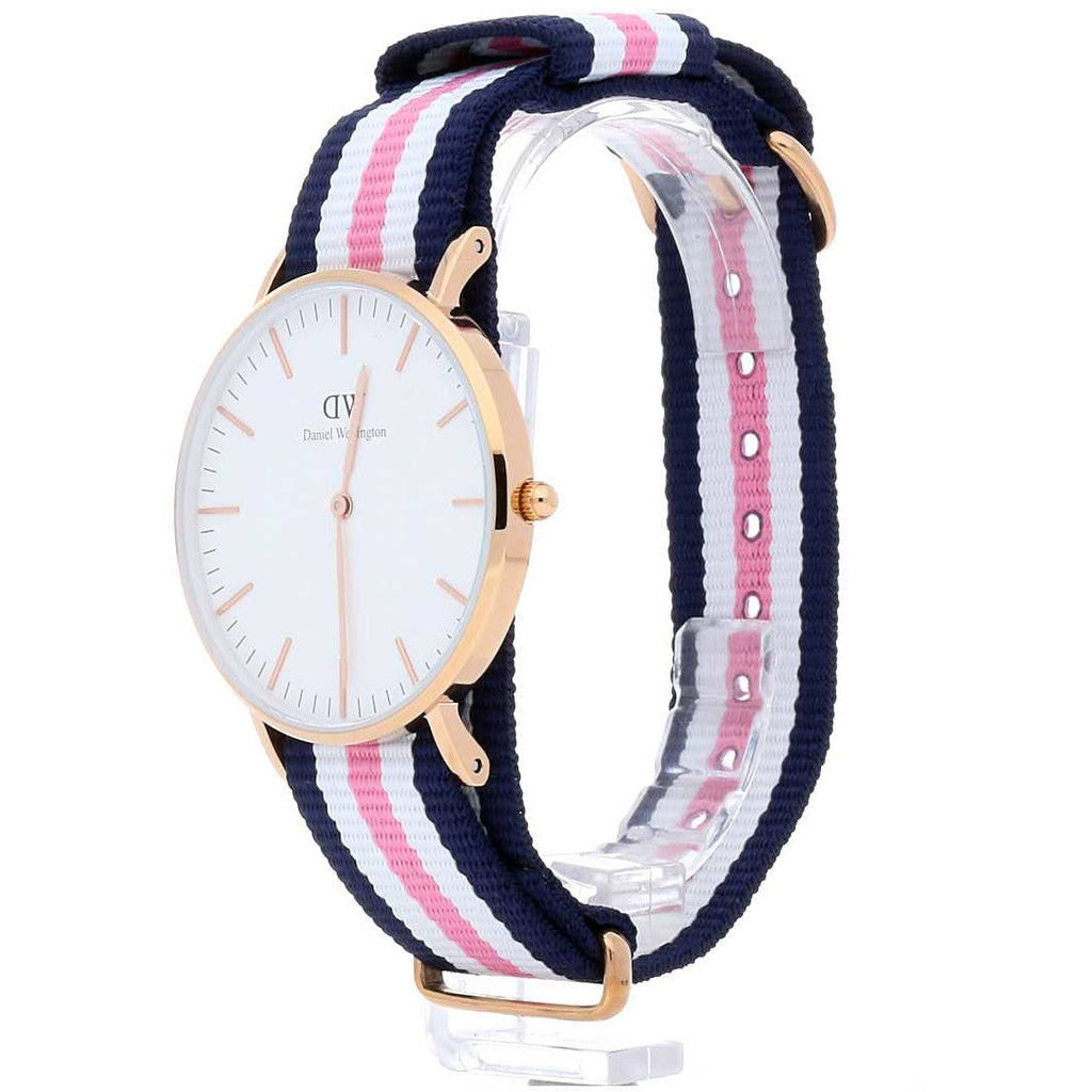 Daniel Wellington Southampton 36mm White Dial Tricolour Gold Watch - DW00100034
