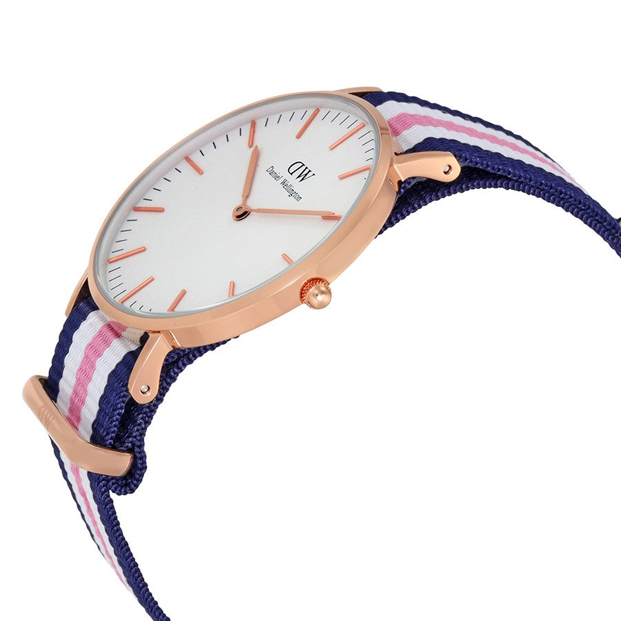 Daniel Wellington Southampton 36mm White Dial Tricolour Gold Watch - DW00100034