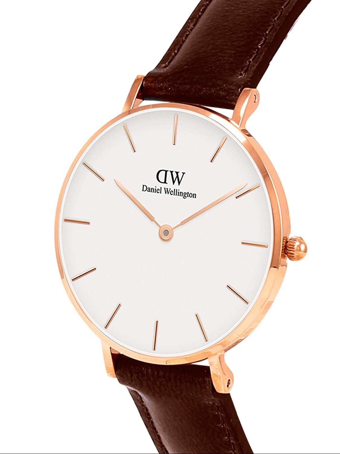 Daniel Wellington St Mawes 36mm White Dial Brown Genuine Leather Gold  Watch - DW00100187 Secondary image