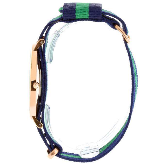 Daniel Wellington Warwick 40mm White Dial Blue & Green Nato Strap Men's Gold Watch - DW00100005 Main image