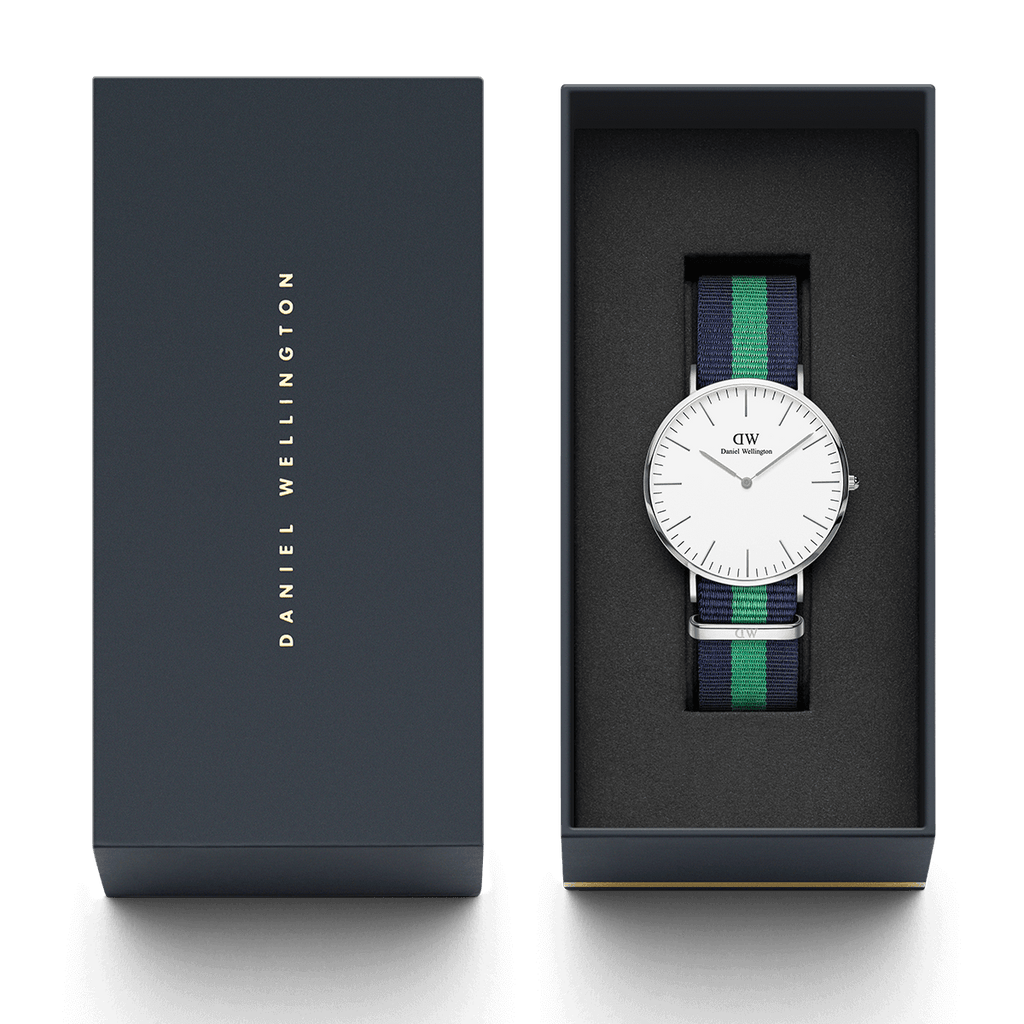 Daniel Wellington Warwick 40mm White Dial Men's Silver Watch - DW00100019