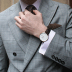Daniel Wellington York 40mm White Dial Dark Brown Genuine Leather Gold Men's Watch - DW00100011