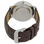 Daniel Wellington York 36mm White Dial Black Genuine Leather Silver Watch - DW00100055