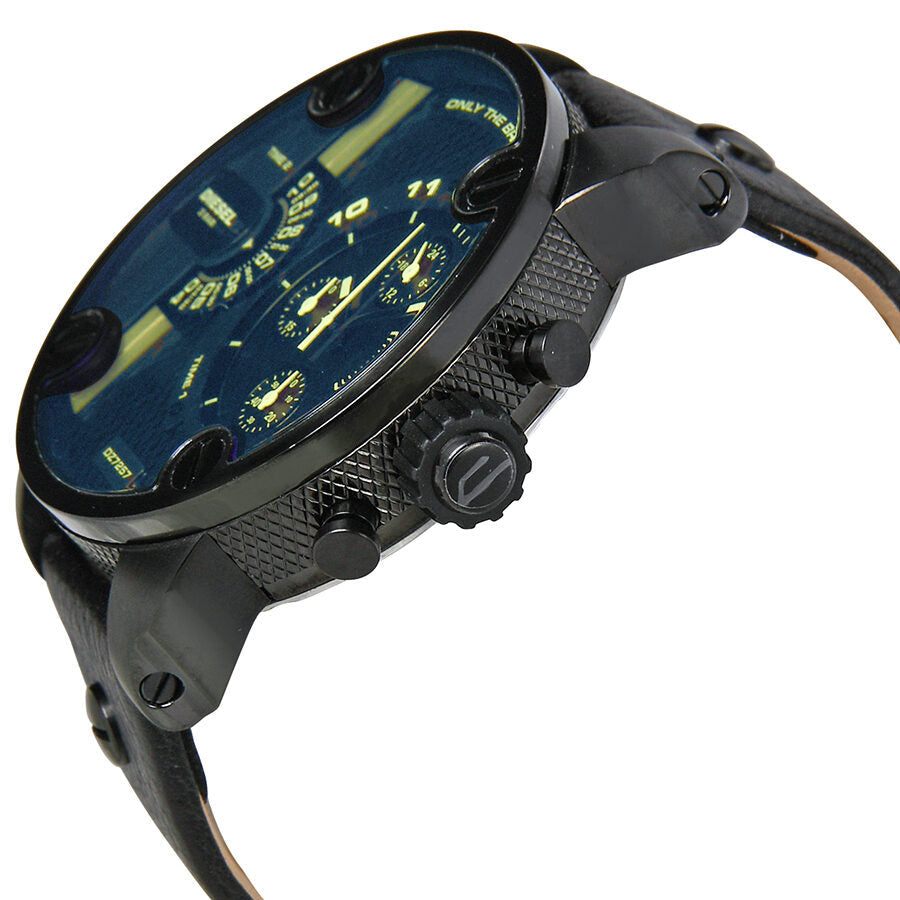 Diesel Big Daddy Chronograph Iridescent Dial Black Leather Men's Watch DZ7257 Secondary image