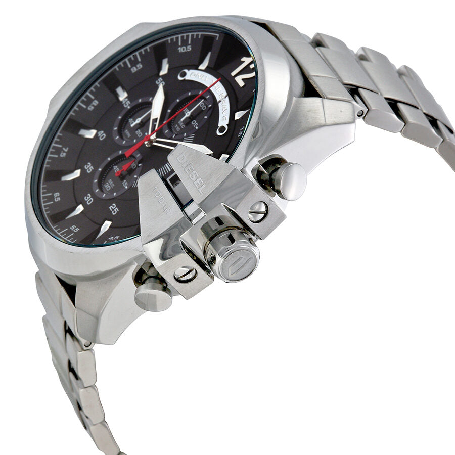Diesel Mega Chief Chronograph Black Dial Men's Silver Watch DZ4308 Secondary image
