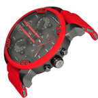 Diesel Mr. Daddy 2.0 Gunmetal Dial All Red Chronograph Men's Watch DZ7370