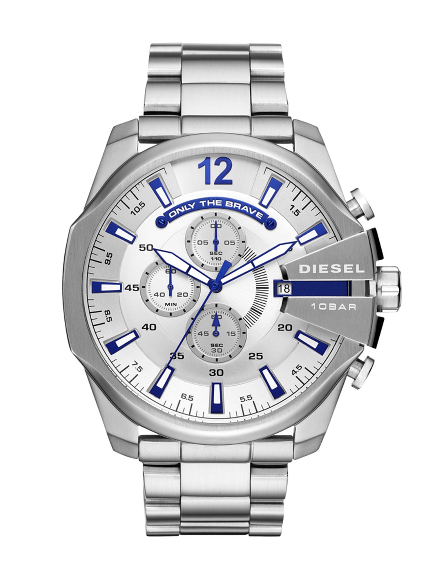 Diesel Mega Chief Chrono All Silver Men's Watch DZ4477 Main image