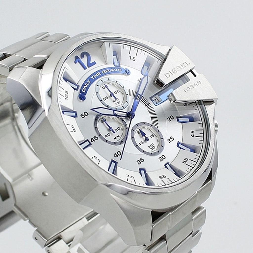Diesel Mega Chief Chrono All Silver Men's Watch DZ4477