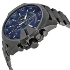 Diesel Mega Chief Chronograph Blue Dial Men's Gunmetal Watch DZ4329