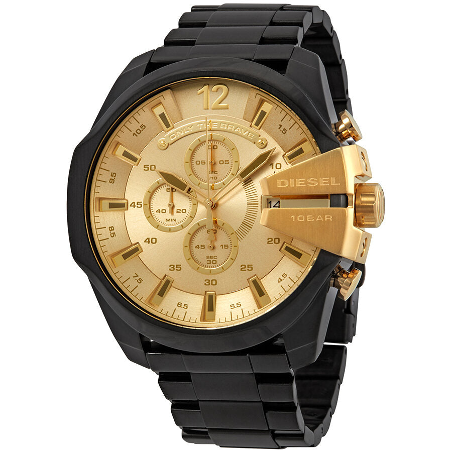 Diesel Mega Chief Chronograph Gold Dial Men's Watch DZ4485 Main image