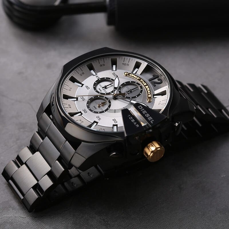 Diesel Mega Chief Men’s Chronograph Black IP Watch DZ4479