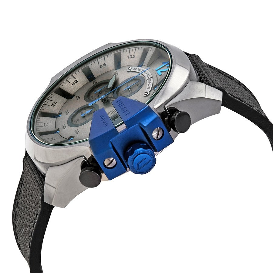 Diesel Mega Chief Grey Dial Grey Fabric Strap Chrono Watch DZ4500 Secondary image