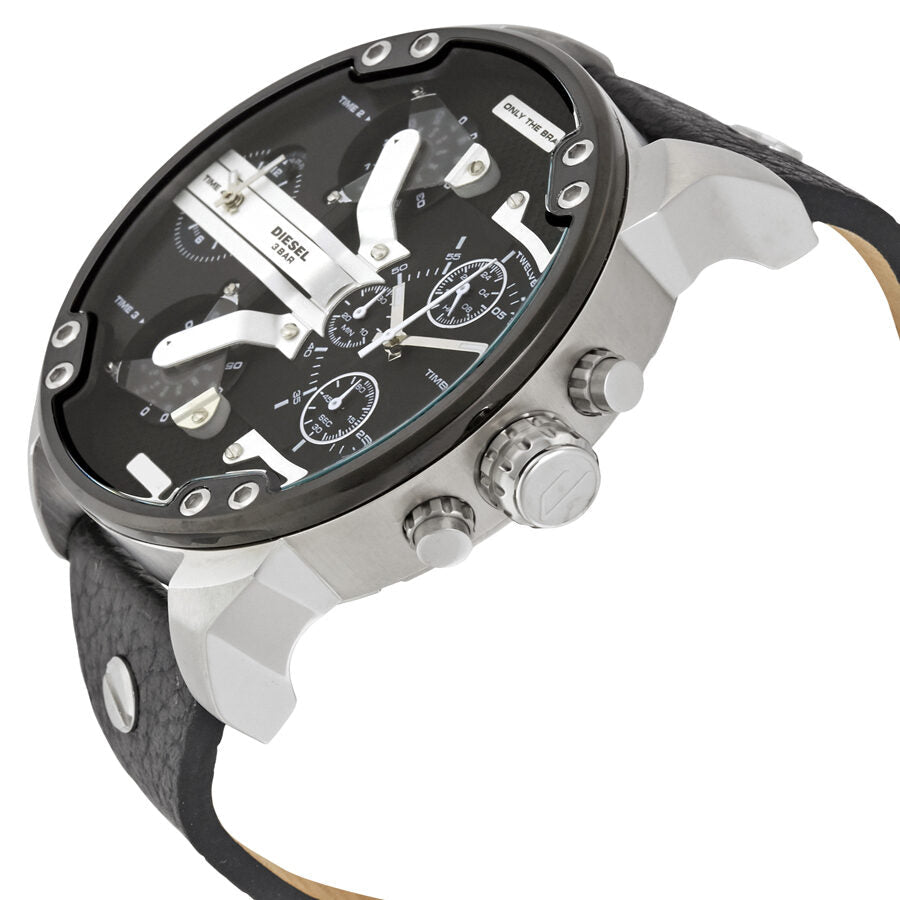Diesel Mr. Daddy 2.0 Black Dial Genuine leather Chronograph Watch DZ7313 Secundaire afbeelding