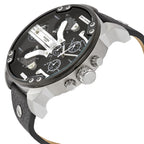 Diesel Mr. Daddy 2.0 Black Dial Genuine leather Chronograph Watch DZ7313