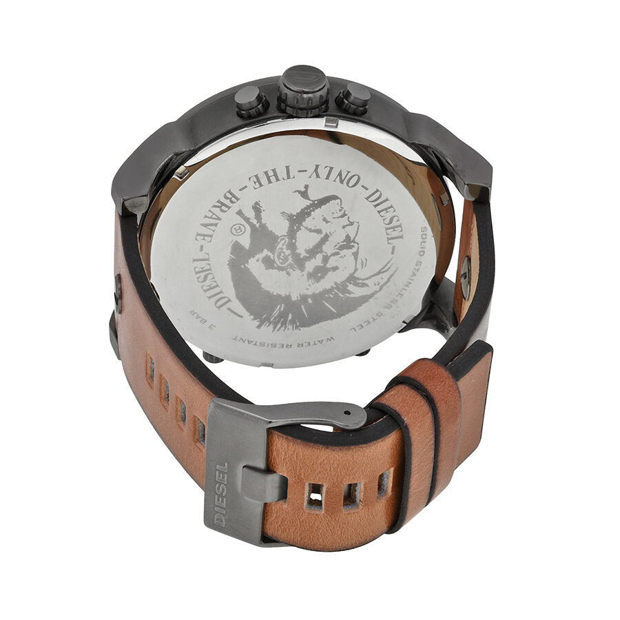 Diesel Mr. Daddy 2.0 Black Dial Brown Strap Men's Chrono Watch DZ7332