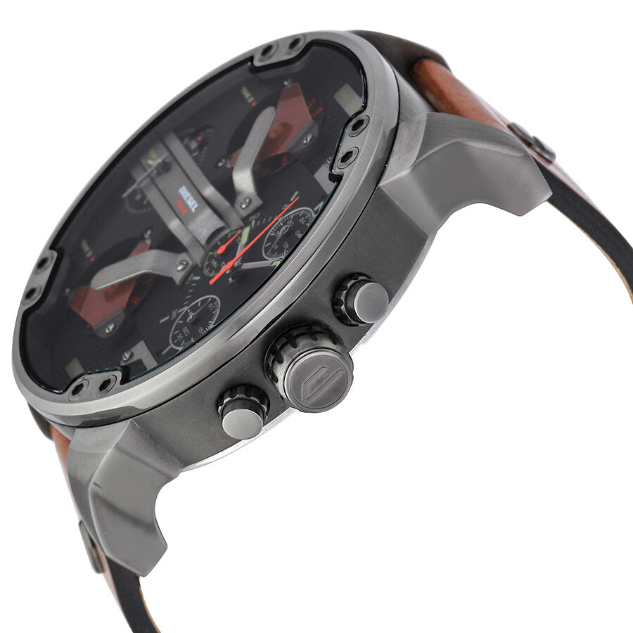 Diesel Mr. Daddy 2.0 Black Dial Brown Strap Men's Chrono Watch DZ7332 Secondary image