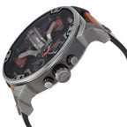 Diesel Mr. Daddy 2.0 Black Dial Brown Strap Men's Chrono Watch DZ7332