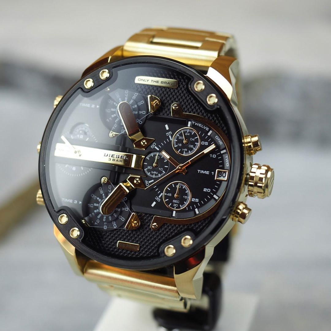 Diesel Mr. Daddy 2.0 Black Dial Gold Chronograph Men's Watch DZ7333 Secondary image