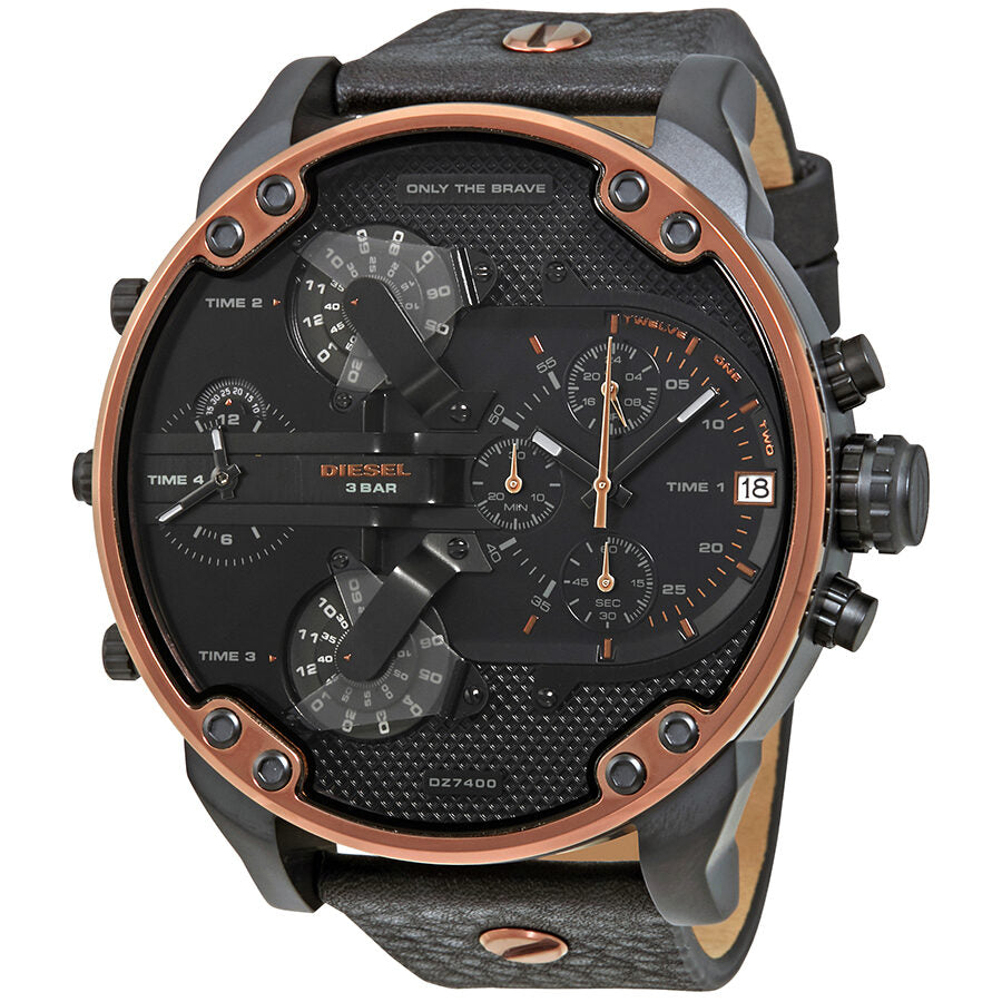 Diesel Mr. Daddy 2.0 Chronograph Black Dial Bronze Men's Watch DZ7400 Main image
