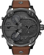 Diesel Mr. Daddy 2.0 Chronograph Brown Strap Grey Dial Men's Watch DZ7413