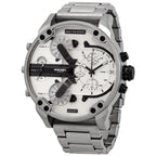 Diesel Mr. Daddy 2.0 Chronograph All Silver White Dial Men's Watch DZ7421