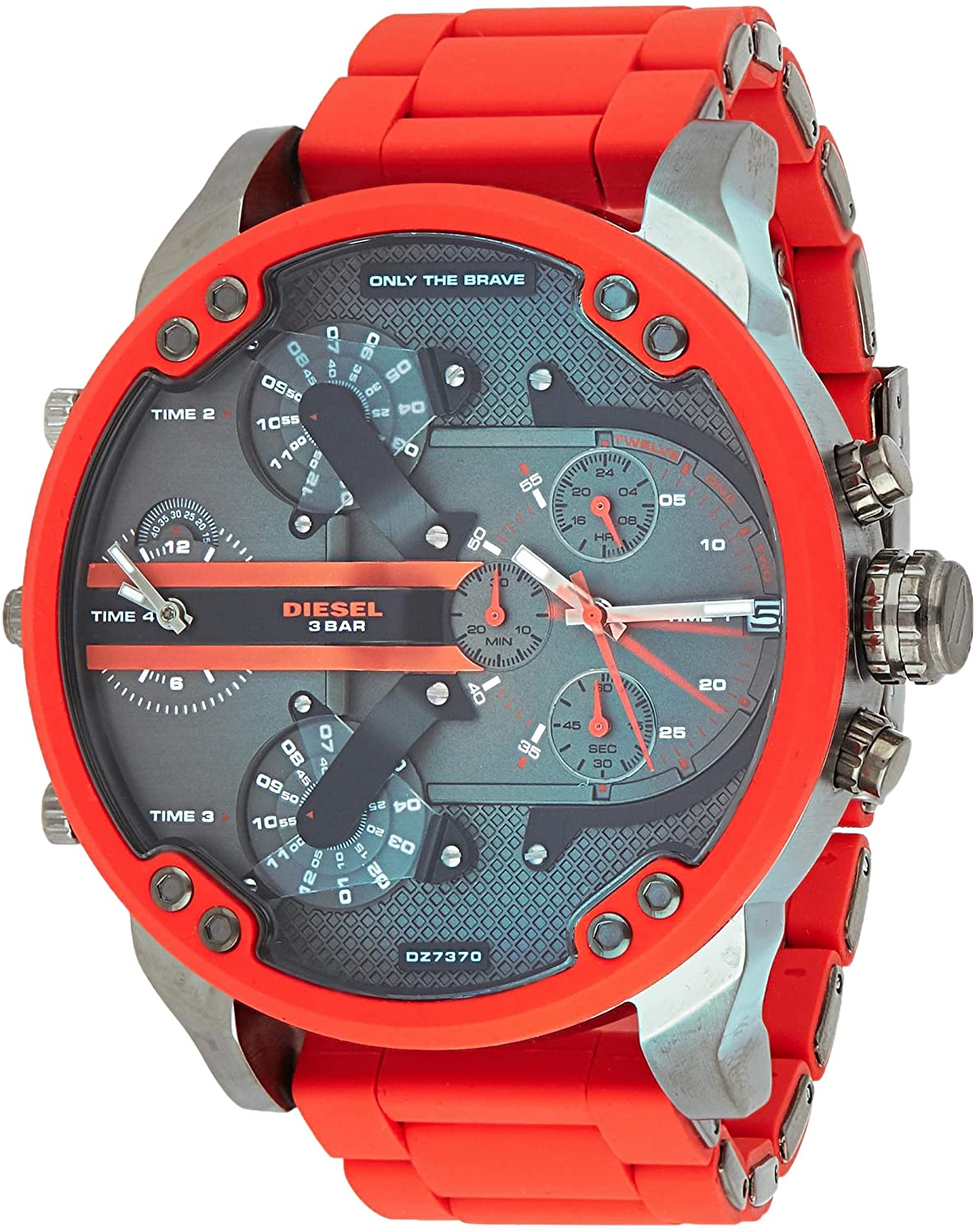 Diesel Mr. Daddy 2.0 Gunmetal Dial All Red Chronograph Men's Watch DZ7370 Main image
