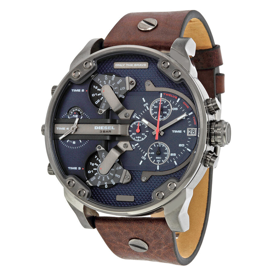 Diesel Mr Daddy Dual Time Chronograph Navy Blue Dial Men's Watch DZ7314 Main image