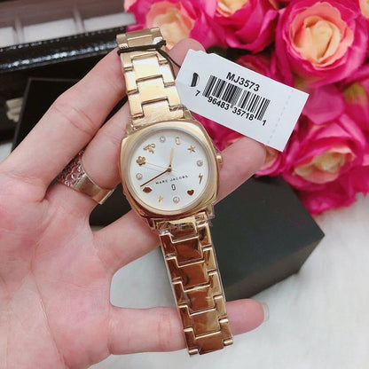 Marc Jacobs Mandy 34mm White Dial Gold-Tone Women's Watch MJ3573