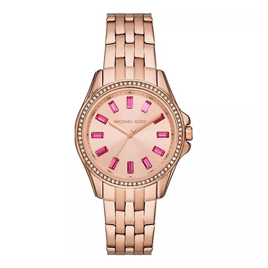 Michael Kors Mini Pilot Pavé Rose Gold Women's Watch - MK7367 Hoofdafbeelding