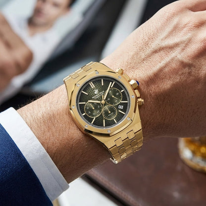Beverly Hills Polo Club 42mm Gold-Tone Multifunction Men's Watch BP3051X.170