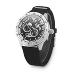 Emporio Armani Renato Automatic Black Leather Men's Watch - AR60051
