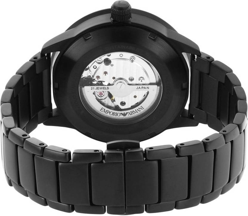 Emporio Armani Mario Automatic Black Men's Watch - AR60054