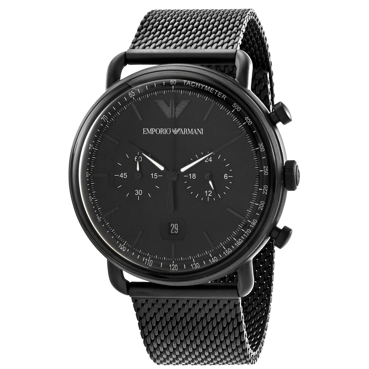 Emporio Armani Aviator Chronograph Black Mesh Men's Watch - AR11264 Main image