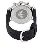 Emporio Armani Aviator Chronograph Blue Dial Navy Blue Genuine Leather Men's Watch - AR11105