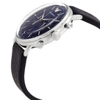 Emporio Armani Aviator Chronograph Blue Dial Navy Blue Genuine Leather Men's Watch - AR11105